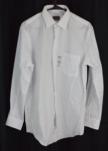 Van Heusen Men's Dress Shirt Regular Fit Poplin Solid White Size 15.5 32/33 Med - Picture 1 of 3