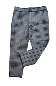 Talbot's Signature 10 Petite Navy Geometric Ankle Pant Grosgrain Trim - Bild 1 von 11