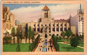 Public Library, Los Angeles, California Postcard - Picture 1 of 2