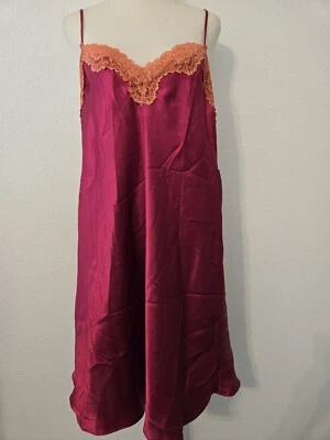 Camisón para mujer LINEA DONATELLA sensación satinada quimise encaje talla XL nuevo con etiquetas  Foto 1 de 4