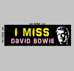 Vinyl Bumper Sticker - I Miss David Bowie Ziggy Stardust Silhouette Image Cool - Picture 1 of 1