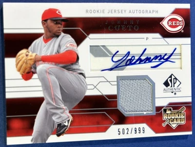 2008 Upper Deck SP autêntico novato autógrafo/relíquia Johnny Cueto 502/999 - Imagem 1 de 2