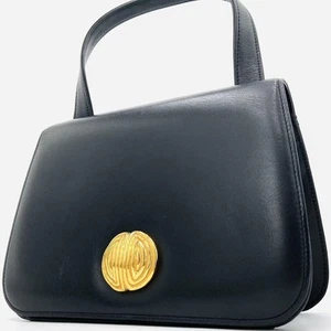 Rare Givenchy 4G Logo Black Leather Mini Top Handle Bag 21x16cm - Picture 1 of 10