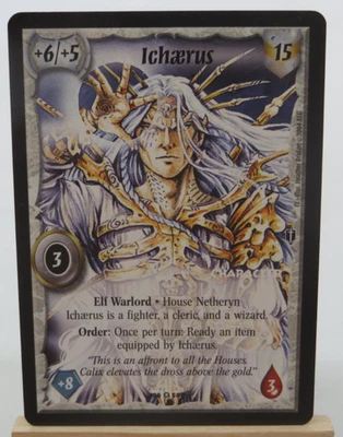 WARLORD Saga of the Storm CCG Elf Character Card ICHAERUS 158/580 - Image 1 of 2