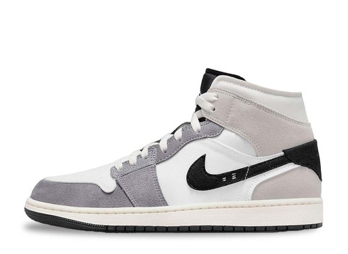 Nike Air Jordan 1 Mid SE Craft grigio cemento mai usate