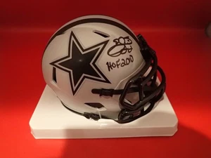 Emmitt Smith Signed Cowboys Rave Mini Helmet W/HOF 2010 Beckett 3W025081 - Picture 1 of 3
