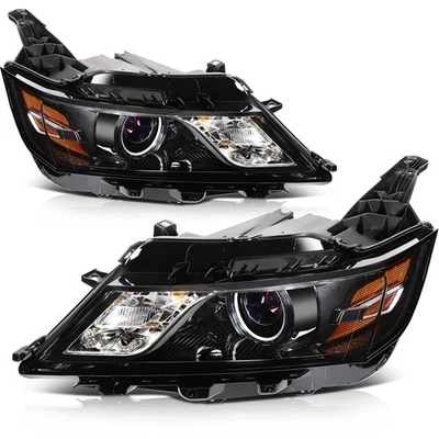 Left Right Pair Headlights Assembly Black For Chevrolet Impala 2014-2020 Foto 1 de 4