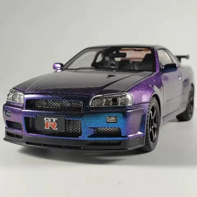 Nissan Skyline GTR R34 | 1:18 | Modellino auto pressofuso Fast & Furious viola - Immagine 1 di 4
