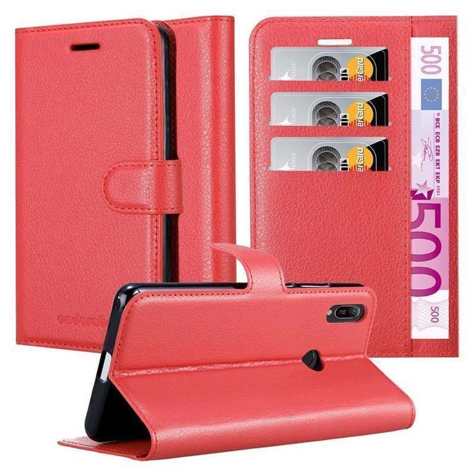 Funda para Huawei Y6 2019 Protección Libro Billetera Teléfono Cubierta Magnética Foto 1 de 1