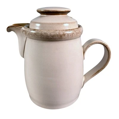 Denby Coffee Pot 1.3 Litres 2 Pint Stoneware Teapot Large Oatmeal Beige Cream - Image 1 of 4