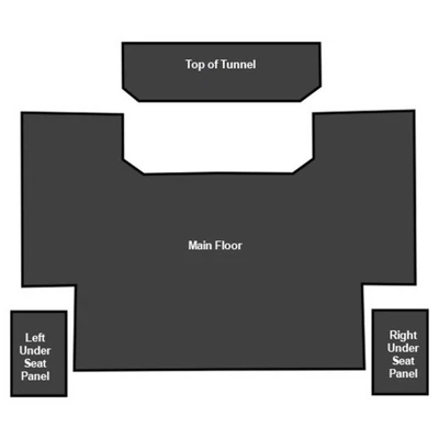 Sound Deadener for 1987-1996 Ford F-350 Reg Cab Die Cut EVA Complete 4Pc - Image 1 of 4
