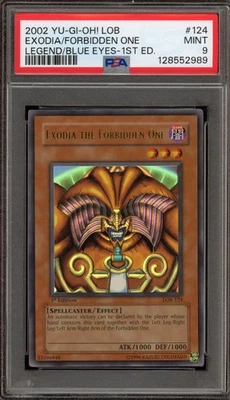 Yu-Gi-Oh! Exodia The Forbidden One Legend of Blue Eyes 1st Edition LOB-124 PSA 9 - Image 1 of 2