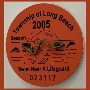 TWP OF LONG BEACH (LBI) Beach Tag/Abzeichen - 2005 - BEACH DESIGN - #023117 - Bild 1 von 3