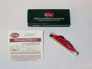 2005 Case XX 64052 SS Congress Dark Red Pocketknife ~ RARE HEART SHIELD - NEW - Picture 1 of 19