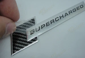 Aluminum Metal SUPERCHARGED Auto Car Trunk Tailgate Sticker Emblem Badge Decals - Bild 1 von 4