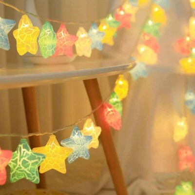 LED Crack Star Fairy Lamp Christmas Tree String Twinkle Flash Indoor Decor Light - Image 1 of 4