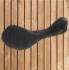 Sattelsitzbezug Lammfell, Euroriding Lammfell Sattelüberzug, Sattelfell, schwarz