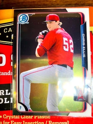 CHRIS ELLIS  2015 BOWMAN CHROME DRAFT CARD #132 V724 RC ROOKIE RED SOX - Image 1 of 2