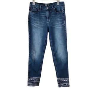 DG2 bestickt und Pailletten blau Denim Skinny Jeans Damengröße 8P - Bild 1 von 6