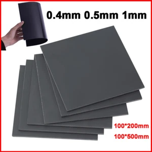 PVC HART Platte Schwarz Kunststoffplatte 0.4mm 0.5mm 1mm 2mm 3mm 4mm vers Größen - Picture 1 of 7