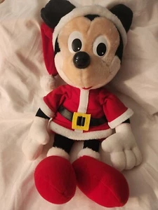 Disney Mickey Mouse Santa Hat & Outfit Christmas Xmas 17” Plush Doll Decoration - Picture 1 of 10