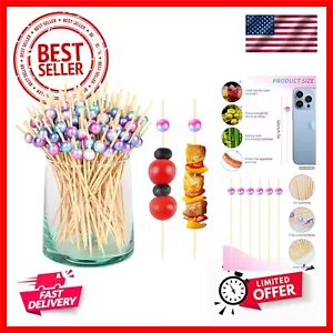 4.7 Inch Cocktail Picks, 100 PCS Toothpicks for Appetizers, Bamboo Cocktail S... - Picture 1 of 8