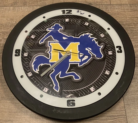 Mcneese State Cowboys Clock Lake Charles Louisiana Geaux Blue Cover