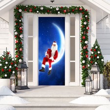 1 Set Christmas Sticker 3D Waterproof Door Sticker Removable Wall Poster