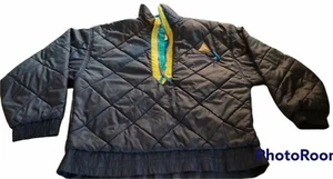 Vintage GERRY Men's Jacket Size Med USA Cyclone Blue Nylon 1/2 Zip Jacket - Picture 1 of 8