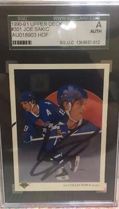 QUEBEC NORDIQUES signed JOE SAKIC #301 - 1990-91 Upper Deck HOF - AUTHENTICATED - Picture 1 of 1
