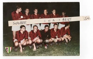 CARTOLINA AMICHEVOLE NOTTURNA MILAN INTER 1-9- 1963 EDIZ. A.L.N VIAGGIATA - Picture 1 of 3