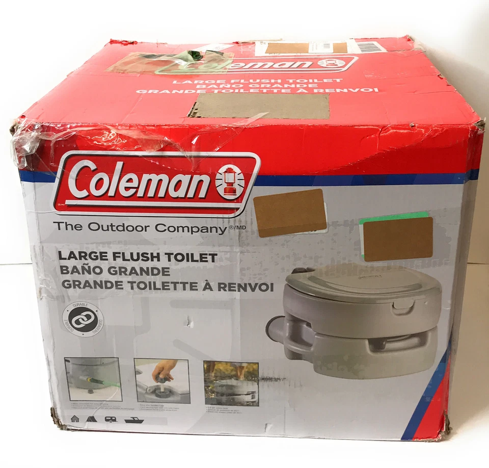 Inodoro portátil para exteriores Coleman de 5,3 galones, gris, grande, 2000016503 Foto 1 de 4