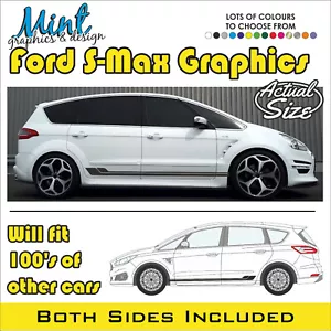 FORD S-MAX GALAXY Rayas Laterales ST Titanio Calcomanías Adhesivas Gráficos SIN P&P 007 - Imagen 1 de 4