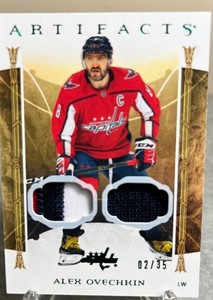 Alex Ovechkin 2022-23 Upper Deck Artifacts 3 COLOR PATCH 2/35 Emerald RARE! MINT