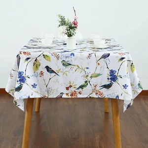 Blue Tablecloths For Rectangle Tables Vintage Outdoor Waterproof Table Cover 52 - Picture 1 of 8