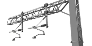 MAGNETIC Registration Arms (x2) for SERIES 2 - Two Track Cantilever OHLE - LEFT - Picture 1 of 2