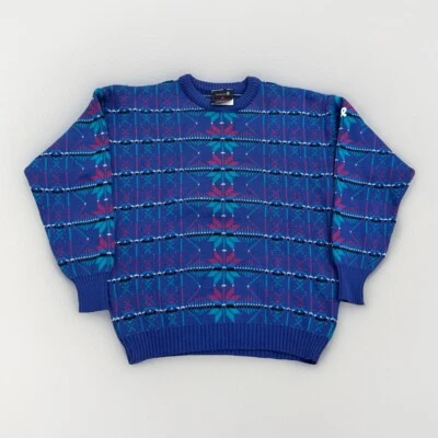 Suéter Demetre De Colección Para Mujer M Lana Copo de Nieve Samba Fair Isle Esquí Años 90 Foto 1 de 4