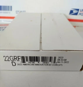 2022 D Vermont American Innovation $1 Dollars UNC 22 GRF Sealed Roll of 25 - Picture 1 of 1