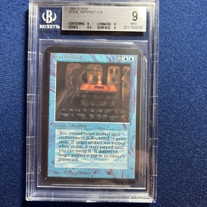 MTG Alpha Steal Artifact U B BGS 9 Quad+ MINT (9.5 edges) 1993 - Picture 1 of 2