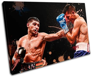 Amir Khan Boxing Sports SINGLE CANVAS WALL ART Picture Print VA - Picture 1 of 1