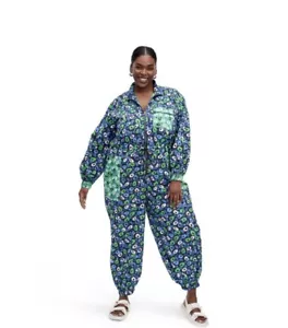 Diane Von Furstenberg Target Jazz Dot Sports Jumpsuit Plus Size 2X (20/22) - Picture 1 of 6