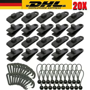 20Stk Zeltclip Planenklammern Markise Zelt Klammer Planenclip Camping Clips - Bild 1 von 12