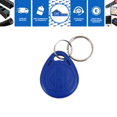 RFID Access Control Proximity Keyfob EM ID Tag 125kHz Blue Door Entry System - Image 1 of 4