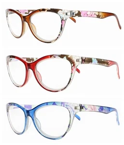 Women Multi-Color Cat Eye Flower Full Frame Reader Reading Glasses +1.00 ~ +4.00 - Bild 1 von 12