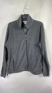 Chaqueta De Colección Columbia Cremallera Completa Para Hombre Gris Cuello Simulado Manga Larga Vellón XLT. - Imagen 1 de 8