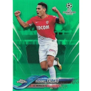 2017 Topps Chrome Champions League Radamel Falcao Monaco Green Refractor /99 - Picture 1 of 3