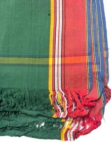 VTG African Ethnic Hand Made Fabric Multicolor 40" x 69" - Picture 1 of 3