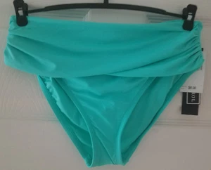 NWT La Blanca Island Goddess Front Band Tummy Control Blue Bikini Bottom Size 4 - Picture 1 of 3