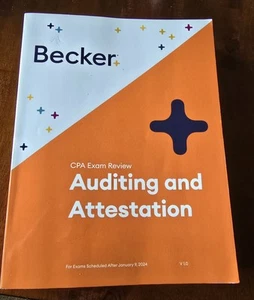 Becker CPA Auditing And Attestation V 1.0 AND Auditing Final Review V 4.1 Books - Picture 1 of 2
