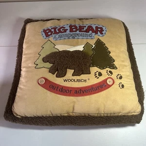 Rustic Big Bear Campground Throw Pillow - Picture 1 of 4